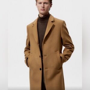 Zara Camel Wool Blend Coat - excellent condition